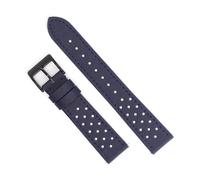 BWBVHRHZY Correa de reloj de Rally, correa de reloj de cuero y tela de vela duradera de liberación rápida, 18mm, 19mm, 20mm, 22mm, accesorios de correa perforada(Navy blue 2,18mm)