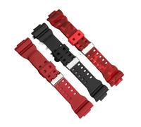 BWBVHRHZY Correa de reloj de silicona de 16mm apta for Casio compatible for G-SHOCK GA-110 GA-100 GA-120 GA-900 pulsera de goma de camuflaje for reloj de hombre(Camouflage red)