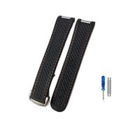 BWBVHRHZY Correa de reloj de silicona de caucho de 20 mm for Omega Fit for Seamaster 300 AT150 Aqua Terra Ultra Light 8900 Pulseras de correa de reloj for hebilla de acero(Black-Orange Line,20mm NO Bu