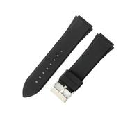BWBVHRHZY Correa de reloj de silicona finamente elaborada apta for Guess W0247g3 W0040g3 W0040g7 correa de interfaz convexa deportiva suave y cómoda 22mm(Black-Steel-K6)