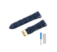 BWBVHRHZY Correas de reloj de cuero resistentes al desgaste y duraderas aptas for correa de reloj Guess W0400G2 W0040G7/W0247G4 22mm(Blue-GD-K1)