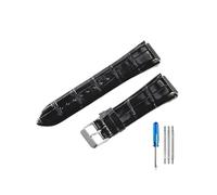 BWBVHRHZY Correas de reloj de cuero resistentes al desgaste y duraderas aptas for correa de reloj Guess W0400G2 W0040G7/W0247G4 22mm(Black-ST-K1)