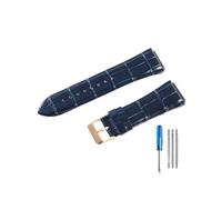 BWBVHRHZY Correas de reloj de cuero resistentes al desgaste y duraderas aptas for correa de reloj Guess W0400G2 W0040G7/W0247G4 22mm(Blue-RS-K1)