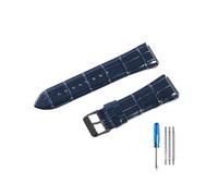 BWBVHRHZY Correas de reloj de cuero resistentes al desgaste y duraderas aptas for correa de reloj Guess W0400G2 W0040G7/W0247G4 22mm(Blue-BK-K1)