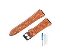 BWBVHRHZY Correas de reloj de cuero resistentes al desgaste y duraderas aptas for correa de reloj Guess W0400G2 W0040G7/W0247G4 22mm(Brown Yellow-BK-K1)