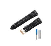 BWBVHRHZY Correas de reloj de cuero resistentes al desgaste y duraderas aptas for correa de reloj Guess W0400G2 W0040G7/W0247G4 22mm(Black-RS-K1)