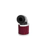 BWBVHRHZY Filtro de aire for motocicleta tipo Cafe Racer, limpiador for abrazadera 28mm-48mm, curva 90 grados, Toring todoterreno, Bobber Dirt Bike la vieja escuela(Silver and red)