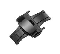 BWBVHRHZY T02 Reloj automático con hebilla de mariposa de doble clic, botón pulsador, cierre desplegable, correa de reloj plateada, cierre de reloj de 12-24mm(Schwarz,20mm)