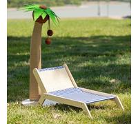 BWCKMTSC Poste rascador para Gatos con Cama, Poste rascador Alto para Gatos de Palmera para Gatos de Interior, con sillón 2 en 1 Divertido rascador Alto de Cuerda de sisal con Bola para Gatos/Gatitos