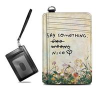 BWEGRHE Pequeñas carteras de viaje delgadas con múltiples ranuras para organizar tarjetas de crédito, bonito tarjetero con bloqueo RFID, cartera pequeña para mujeres y hombres, Diga que se mete bien