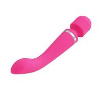 Bwer 20 velocidades potentes consoladores AV vibrador Varita Juguetes sexuales para Mujeres Parejas Adultas masajeador Corporal estimulador de clítoris-AV006-rojo