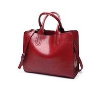 BWGHBH Elegante mini bolso tote/bolso de mano de piel para mujer Piel de tendencia Tamaño A4 bandolera bidireccional con múltiples bolsillos Rojo vino