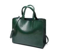 BWGHBH Elegante mini bolso tote/bolso de mano de piel para mujer Piel de tendencia Tamaño A4 bandolera bidireccional con múltiples bolsillos Verde