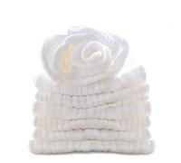 BWINKA 10-Pack Gauze Muslin Square, 11 "x11" orgánicos Baby Washcloths, Premium Reutilizables toallitas - Extra suave para la piel sensible, recién nacido Muslin cálido bebé toallas de baño blanco puro