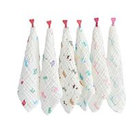 BWINKA 12 Pack Paño de baño de baño de muselina con gancho, 12 "x12" toallitas reutilizables, toallas de bebé mejor para regalo de ducha