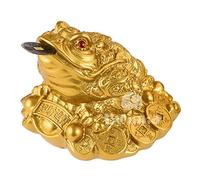 BWINKA Feng Shui Dinero Lucky Frog Coin Toad / Chan Chu Encanto Chino de la Prosperidad Inicio Decoración regalo (Idea para escritorio de oficina, computadora, libro / TV Shelf