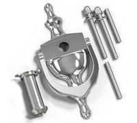 Bwintech 1 pieza de cromo pulido de aleación de zinc aldaba de la puerta con visor de puerta, clásico victoriano urna aldaba de la puerta para la puerta exterior delantera