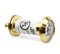 Bwintech 1 uds Mirillas para puertas a prueba de fuego con certificación UL, latón macizo de 200 grados, 14 mm de diámetro, 35-60 mm de longitud, acabado de latón pulido, con cubierta de visor