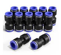 Bwintech 12 Piezas 6mm a 8mm Reducción Neumática Recta Empujar para Conectar Adaptador Reductor de Liberación Rápida (PG6-8)