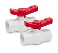 Bwintech 2 Piezas 20MM PVC Válvula de Bola, Grifo de Agua Válvula de Bola de Stop, 90 Grados de Operación Mango Válvula Accesorios de Tubería