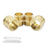 Bwintech 4 Uds 1 "a 1", rosca BSP hembra y macho, pezón hexagonal de latón y conector de acoplamiento hexagonal para conversión de conexión de tubería