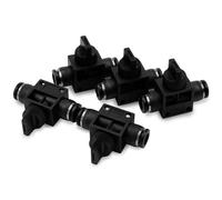 Bwintech 5 Pcs 10mm Tubing OD Válvula de Bola de Control de Flujo de Aire Push To Connect Racor de Unión Neumático Recto