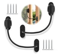 Bwintech 5 Pcs de restricción de ventana sin llave Negro, bloqueo de cable de seguridad de ventana UPVC, limita los espacios abiertos para mantener a los niños seguros y evitar lesiones y robos