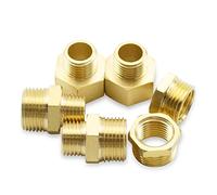 Bwintech 6 Uds 3/4 "a 1/2", rosca BSP hembra y macho, boquilla hexagonal de latón, reductor hexagonal y buje hexagonal para conversión de conexión de tubería