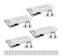 Bwintech candado de 4 piezas cerradura de 3 pulgadas (75mm) 304 cerradura de puerta de acero inoxidable para armarios de puertas con cepillo de níquel atornillado