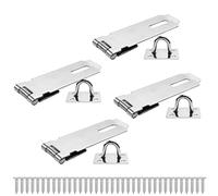 Bwintech candado de 4 piezas de 5 pulgadas (125mm) 304 cerradura de puerta de acero inoxidable para armarios de puertas con cepillo de níquel atornillado