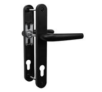 Bwintech nero UPVC set di maniglie porta, 92mm backset, 210mm distanza foro vite, 243mm lunghezza pannello adatto per porta esterna, porta patio, porta anteriore