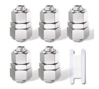 Bwintech Racores reductores rápidos de 5 piezas de 6 mm a 8 mm, de reducción neumática recta, para conectar a presión a un tubo (KPG6-8)