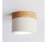 Bwldma Nórdico creativo de madera maciza mazorca pequeña foco moderno5w montado en la pared downlight porche balcón corredor lámpara de techo instalación de superficie led techo luz caliente blanco lu