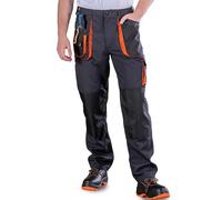 BWOLF Atlas Pantalones de Trabajo Hombre Pantalon Trabajo Hombre Pantalón Trabajo Hombre con Bolsillos multifuncionales Gris/Naranja M