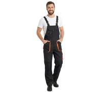 BWOLF Atlas - Peto para hombre, protección clásica, con bolsillos multifuncionales, color gris oscuro y naranja, Gris, negro y naranja, L