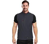 BWOLF GRIN - Chaleco softshell para hombre, para exteriores, para hombre, chaleco de trabajo, softshell con forro, gris, 4XL