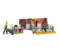 Bruder Establo bworld 62611 para vacas y terneros con granjero y accesorios