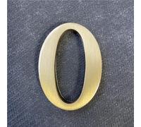 BWRMHME Adhesivo de latón macizo de 2.6 pulgadas, letras inglesas, adorno de letras del alfabeto de metal, letras y números autoadhesivos de pared, señalización de dirección de casa, números de