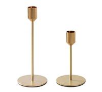 BWRMHME Portavelas de Metal Dorado Moderno para decoración de Boda, candelabro cónico, decoración del hogar, Bar, Fiesta, portavelas (S+L)