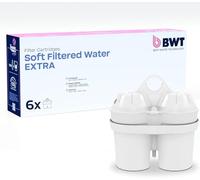 BWT filtro agua SOFT WATER EXTRA - Pack 6 | Jarra filtradora de agua compatible | Purificador de agua doméstico | filtros jarra bwt | Reduce cal y cloro | Desde dureza de 15 °dH | filtro jarra BWT