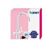 BWT AQA drink Pure 2.0 sin cartucho filtrante | Mezclador de cocina cromado con caño C extraíble, Pulverizador de enjuague rotativo