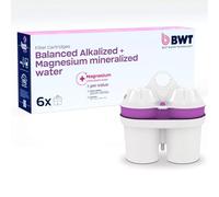 BWT filtro agua ALCALINO - Pack 6 | Purificador de agua para jarra filtradora de agua | Mejora el pH y el sabor | Compatible con filtro jarra BWT | filtros jarra bwt | water filter doméstico