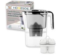 BWT Filtro de agua Homeside Negro 2,6L | Filtro con 1 cartucho de agua filtrada suave | Filtro para agua potable | Filtro caliza, cloro, plomo y cobre