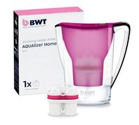 BWT - Jarra filtradora de agua 2,7L + 1 Filtro con magnesio - Modelo Aqualizer Violeta contador manual para un mes - Reduce cloro, cal e impurezas