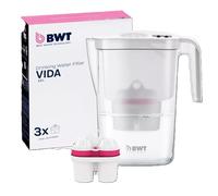 Filtro de agua de mesa BWT Vida con 3 cartuchos filtrantes Agua Mineralizada con Magnesio I Medidor manual I 2,6 litros I Blanco