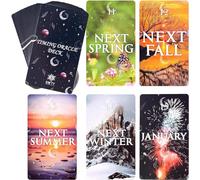 BWTY Best wishes to you Cartas de oráculo del tiempo para principiantes con significados en ellas, juego de 60 piezas de cartas de tarot de aventura divina para amor, energía, alma gemela, trabajo