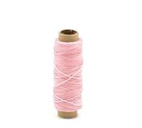 BWUHDKS Hilo de coser de nailon, 1 unidad, 50 m, 150 D, 0,8 mm, hilo encerado de cuero for manualidades, hilo de coser a mano, hilo de coser encerado plano, 12 rojo(14 Pink)
