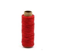 BWUHDKS Hilo de coser de nailon, 1 unidad, 50 m, 150 D, 0,8 mm, hilo encerado de cuero for manualidades, hilo de coser a mano, hilo de coser encerado plano, 12 rojo(12 Red)