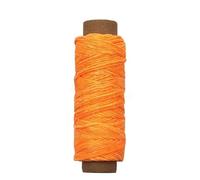 BWUHDKS Hilo de coser de nailon, 12/30/50 m, 150 D, 0,8 mm de grosor, encerado plano, for coser a mano, for marroquinería, bricolaje, n.° 7, rojo, 12 m(No.21 Bright Orange,50m)