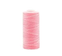 BWUHDKS Hilo de coser de nailon, 50 m, grosor de zapatos 150D, 1 mm, hilo de coser a mano, hilo encerado, hilo de coser plano, for manualidades de cuero, color rojo(Pink)